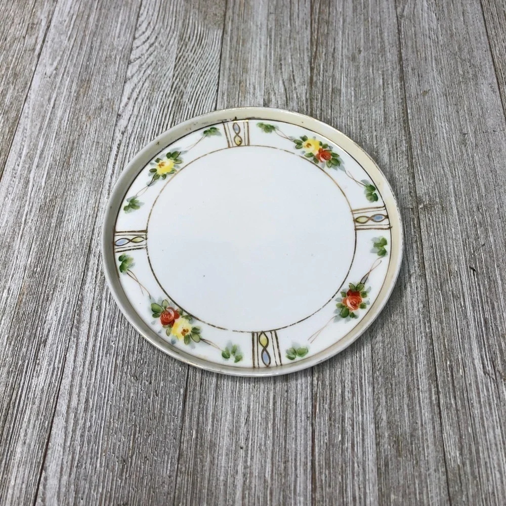 Vintage Hand Painted Nippon Porcelain Vanity Dish